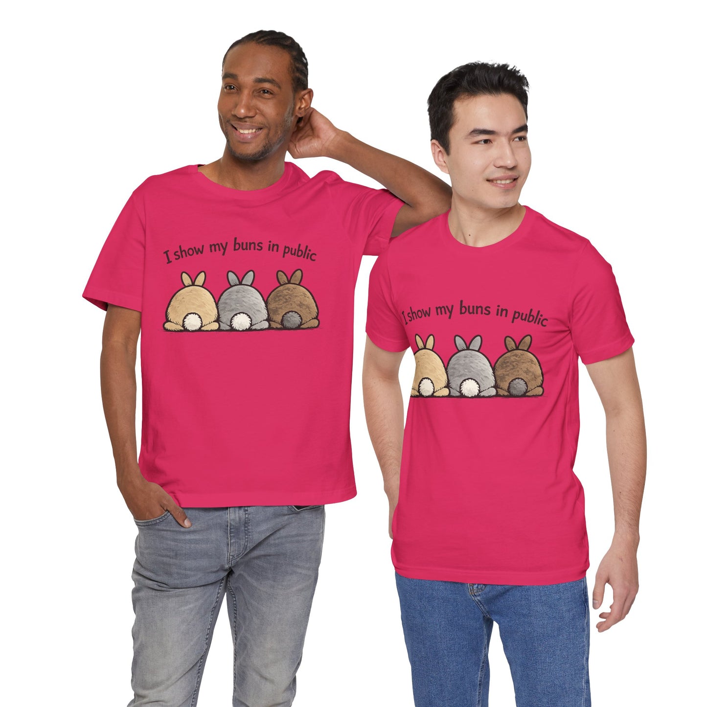 "I Show My Buns in Public" T-Shirt – Rabbit Show Exhibitor Tee | Funny Unisex Bunny Apparel