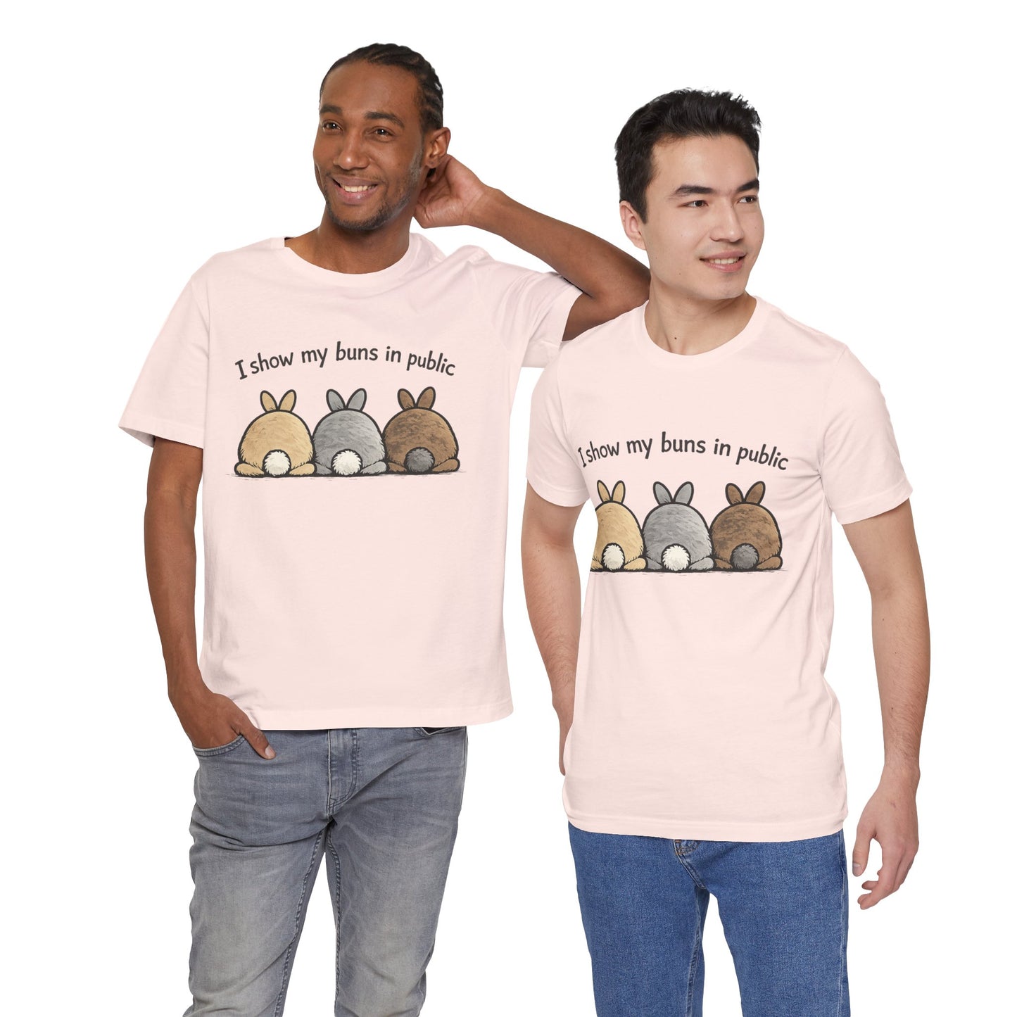 "I Show My Buns in Public" T-Shirt – Rabbit Show Exhibitor Tee | Funny Unisex Bunny Apparel