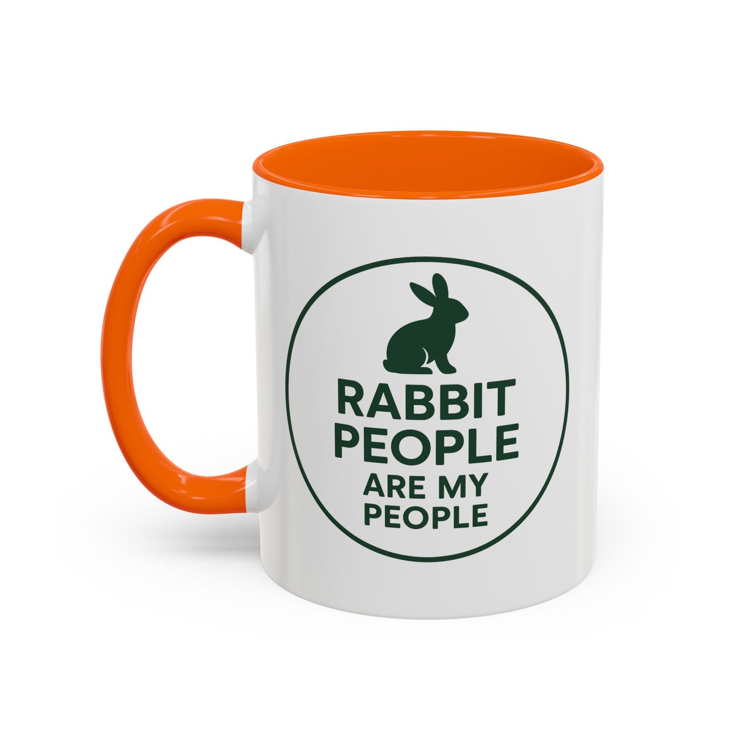 Rabbit People Are My People Ceramic Mug – Multiple Accent Colors Coffee Mug - Two Sizes: 11 oz & 15 oz