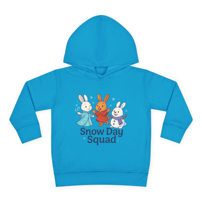 Snow Day Squad Toddler Hoodie – Winter Bunny Sweatshirt for Kids | Cozy Youth Rabbit Apparel | Cold Weather Buns