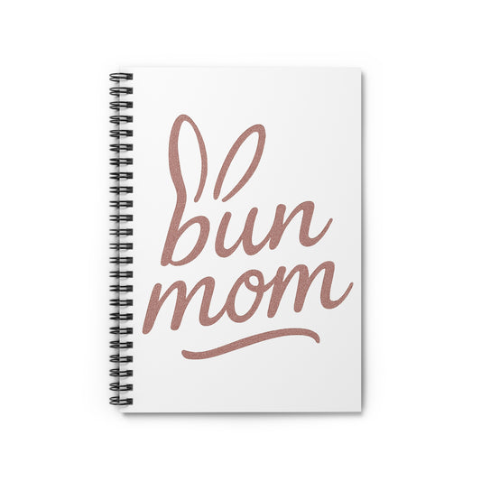 Bun Mom Spiral Notebook – Bunny Ear Script Journal - Gift for Rabbit Owners - Animal Journal