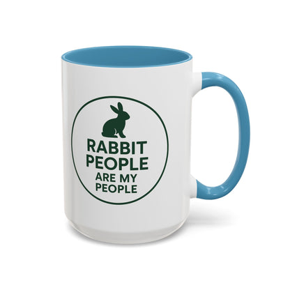 Rabbit People Are My People Ceramic Mug – Multiple Accent Colors Coffee Mug - Two Sizes: 11 oz & 15 oz