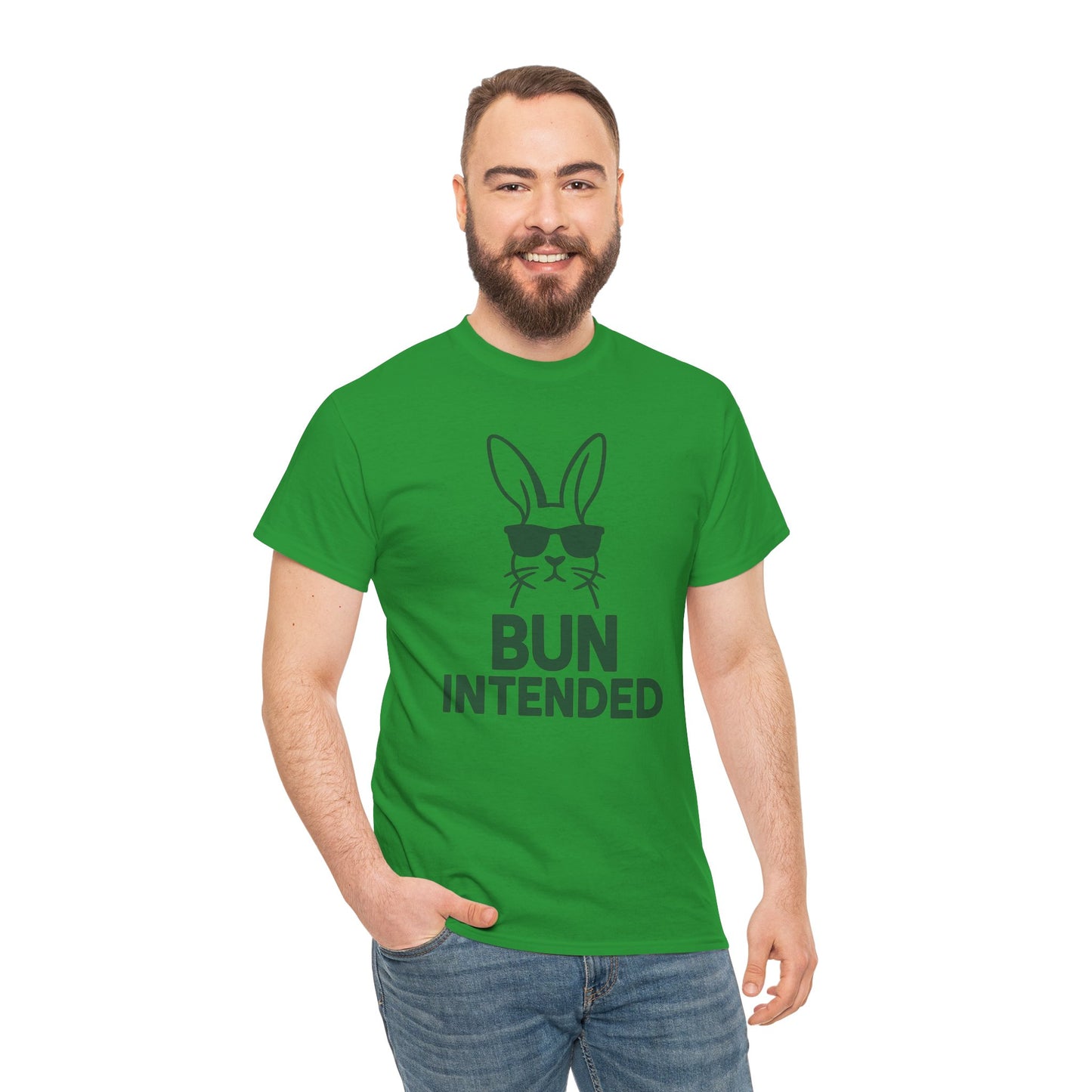 Bun Intended Rabbit in Sunglasses T-Shirt – Unisex Graphic Bunny Tee - Humorous Pun Shirt