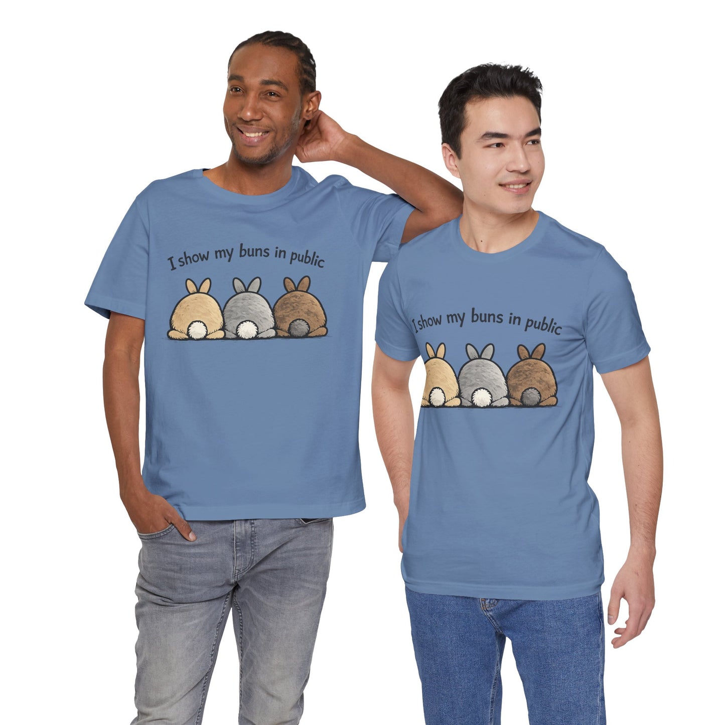 "I Show My Buns in Public" T-Shirt – Rabbit Show Exhibitor Tee | Funny Unisex Bunny Apparel