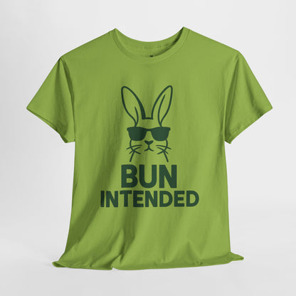 Bun Intended Rabbit in Sunglasses T-Shirt – Unisex Graphic Bunny Tee - Humorous Pun Shirt