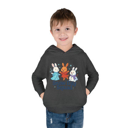 Snow Day Squad Toddler Hoodie – Winter Bunny Sweatshirt for Kids | Cozy Youth Rabbit Apparel | Cold Weather Buns