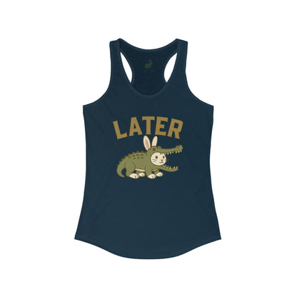 Later Gator (But Make It Bunny) Racerback Tank Top – Women’s Funny Rabbit Tank - Summer Graphic Tee