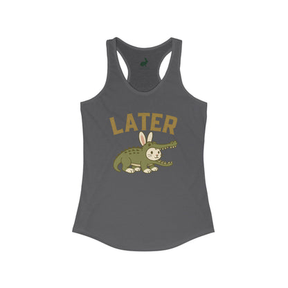 Later Gator (But Make It Bunny) Racerback Tank Top – Women’s Funny Rabbit Tank - Summer Graphic Tee