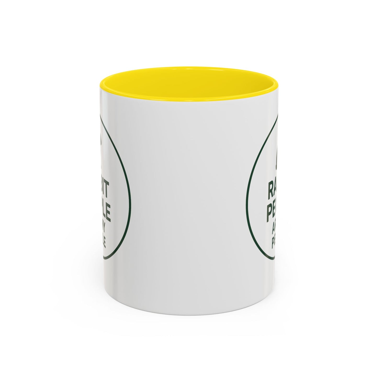 Rabbit People Are My People Ceramic Mug – Multiple Accent Colors Coffee Mug - Two Sizes: 11 oz & 15 oz
