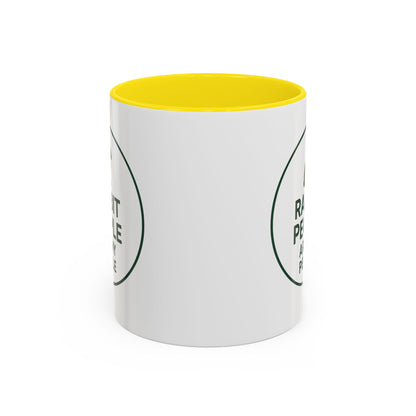 Rabbit People Are My People Ceramic Mug – Multiple Accent Colors Coffee Mug - Two Sizes: 11 oz & 15 oz