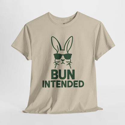 Bun Intended Rabbit in Sunglasses T-Shirt – Unisex Graphic Bunny Tee - Humorous Pun Shirt
