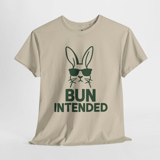 Bun Intended Rabbit in Sunglasses T-Shirt – Unisex Graphic Bunny Tee - Humorous Pun Shirt