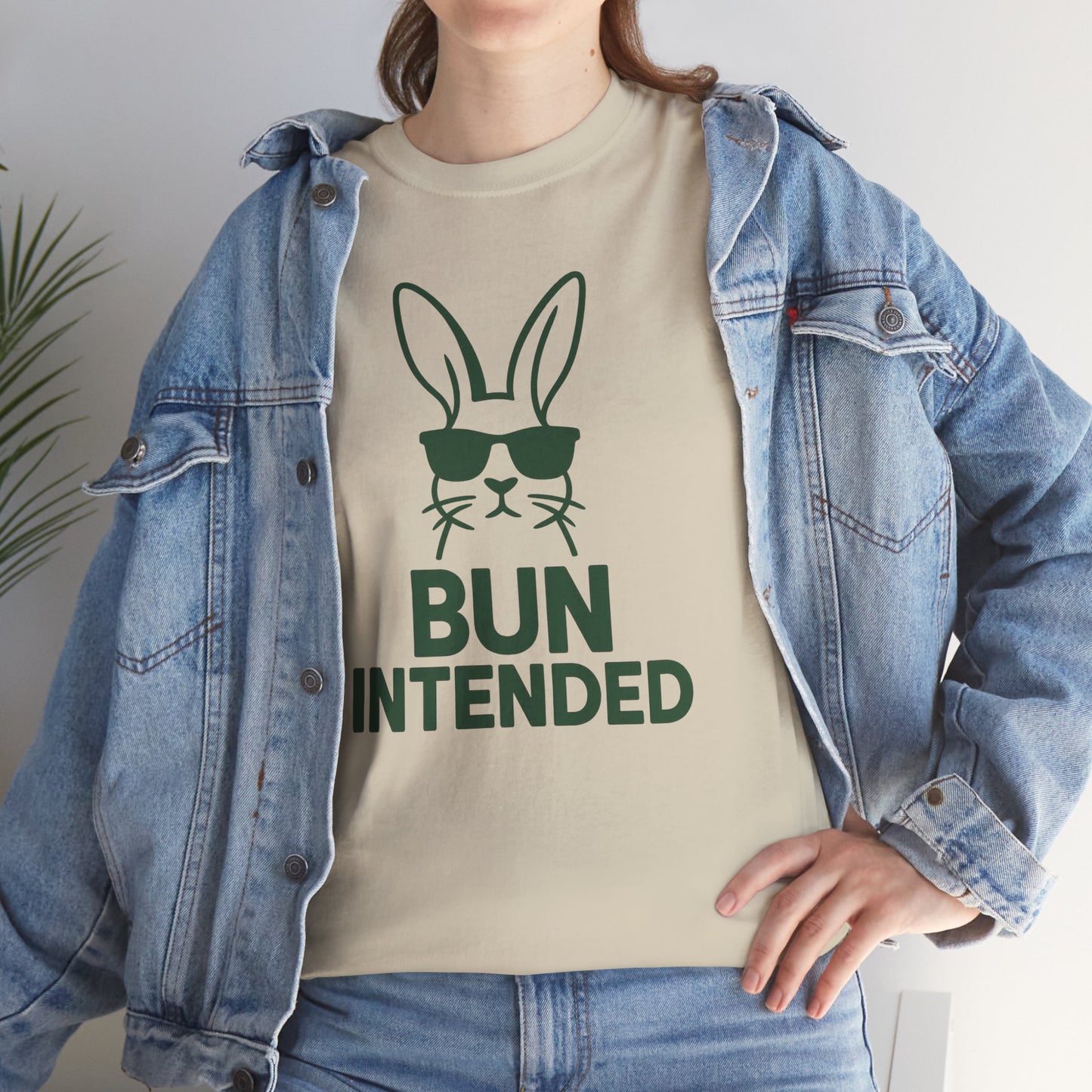Bun Intended Rabbit in Sunglasses T-Shirt – Unisex Graphic Bunny Tee - Humorous Pun Shirt