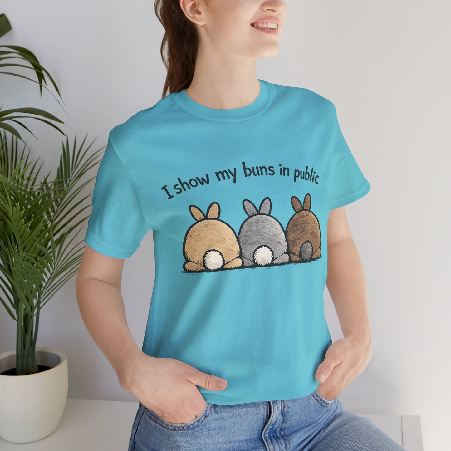 "I Show My Buns in Public" T-Shirt – Rabbit Show Exhibitor Tee | Funny Unisex Bunny Apparel