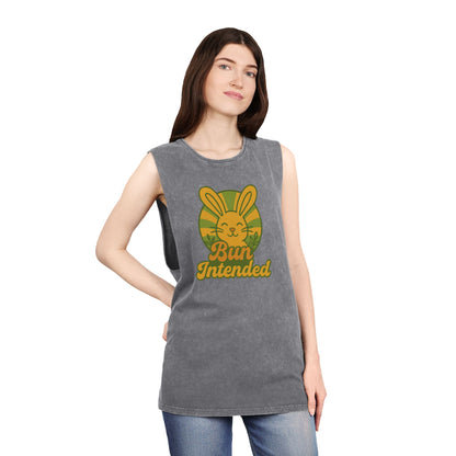 Stonewash Bun Intended Tank Top - Retro Graphic Tee - Vintage Casual Summer Wear - Gift for Rabbit Lovers - Everyday Style