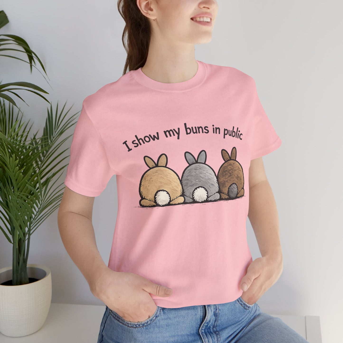 "I Show My Buns in Public" T-Shirt – Rabbit Show Exhibitor Tee | Funny Unisex Bunny Apparel