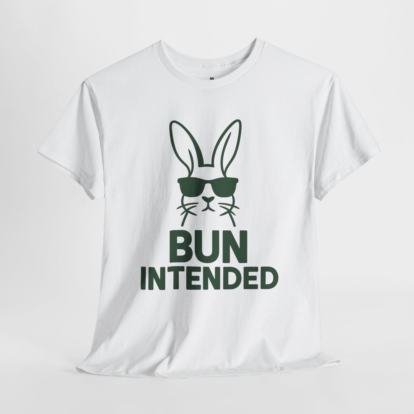 Bun Intended Rabbit in Sunglasses T-Shirt – Unisex Graphic Bunny Tee - Humorous Pun Shirt