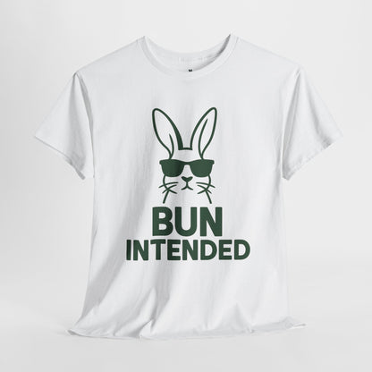 Bun Intended Rabbit in Sunglasses T-Shirt – Unisex Graphic Bunny Tee - Humorous Pun Shirt