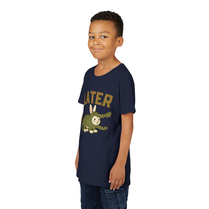 Later Gator Bunny Tee – Cute Youth Short Sleeve - Kids Rabbit T-Shirt - Funny Graphic Children's Shirt