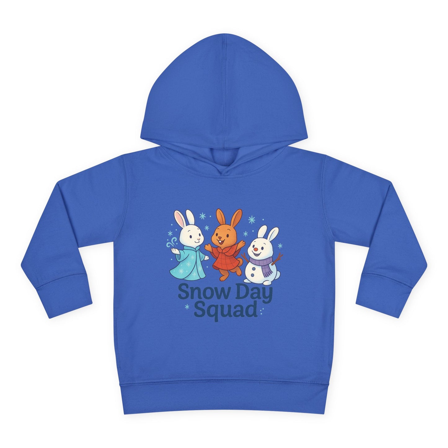 Snow Day Squad Toddler Hoodie – Winter Bunny Sweatshirt for Kids | Cozy Youth Rabbit Apparel | Cold Weather Buns