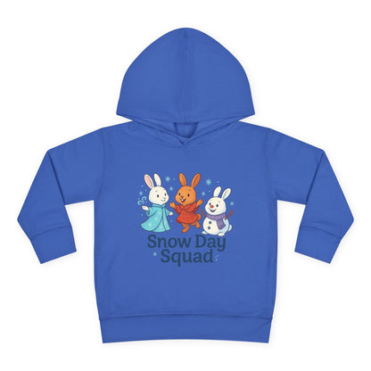 Snow Day Squad Toddler Hoodie – Winter Bunny Sweatshirt for Kids | Cozy Youth Rabbit Apparel | Cold Weather Buns