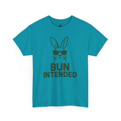 Bun Intended Rabbit in Sunglasses T-Shirt – Unisex Graphic Bunny Tee - Humorous Pun Shirt