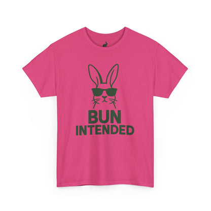 Bun Intended Rabbit in Sunglasses T-Shirt – Unisex Graphic Bunny Tee - Humorous Pun Shirt