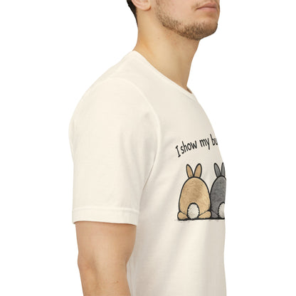 "I Show My Buns in Public" T-Shirt – Rabbit Show Exhibitor Tee | Funny Unisex Bunny Apparel