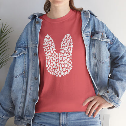 “Bun Within a Bun” Rabbit Head Shirt – Cuniculture Club Original - Cute Bunny Graphic Tee - Unisex Heavy Cotton T-Shirt