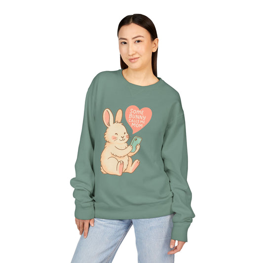 Some Bunny Calls Me Mom Sweatshirt – Cozy Bun Mom Rabbit Crewneck  | Gift for Mothers