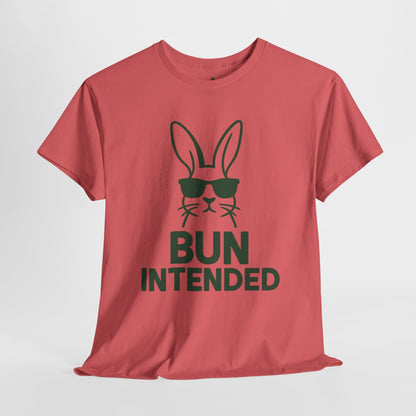 Bun Intended Rabbit in Sunglasses T-Shirt – Unisex Graphic Bunny Tee - Humorous Pun Shirt