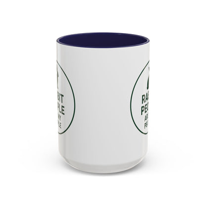 Rabbit People Are My People Ceramic Mug – Multiple Accent Colors Coffee Mug - Two Sizes: 11 oz & 15 oz