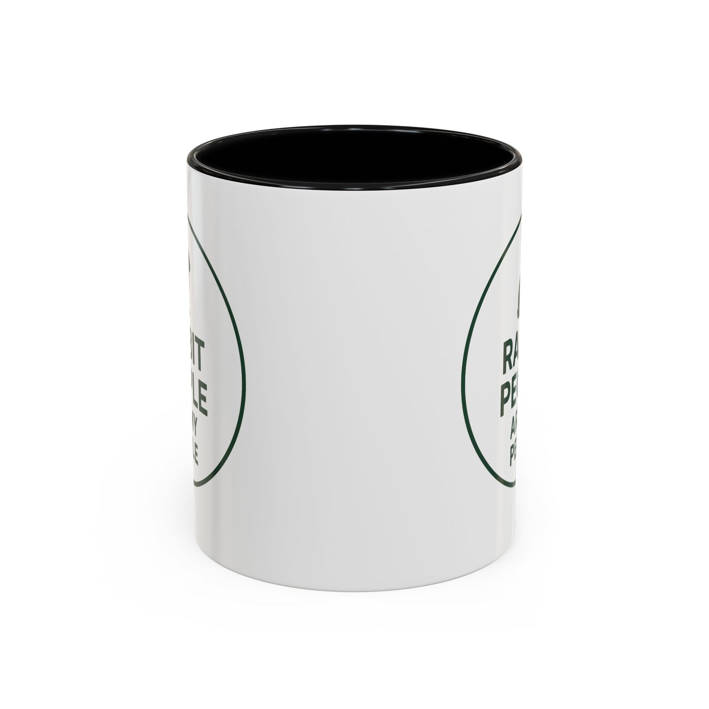 Rabbit People Are My People Ceramic Mug – Multiple Accent Colors Coffee Mug - Two Sizes: 11 oz & 15 oz
