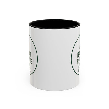 Rabbit People Are My People Ceramic Mug – Multiple Accent Colors Coffee Mug - Two Sizes: 11 oz & 15 oz