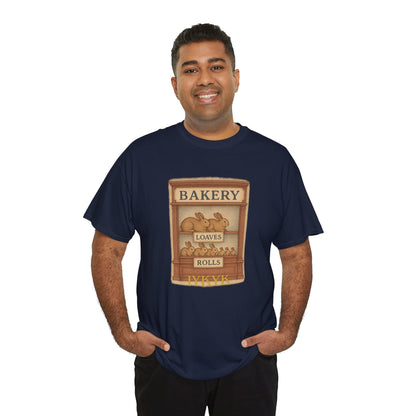 Loaves, Rolls & IYKYK – Bunny Bakery Tee - Unisex Short Sleeve - Vintage Bakery Shirt - Baking & Rabbit Lover Apparel