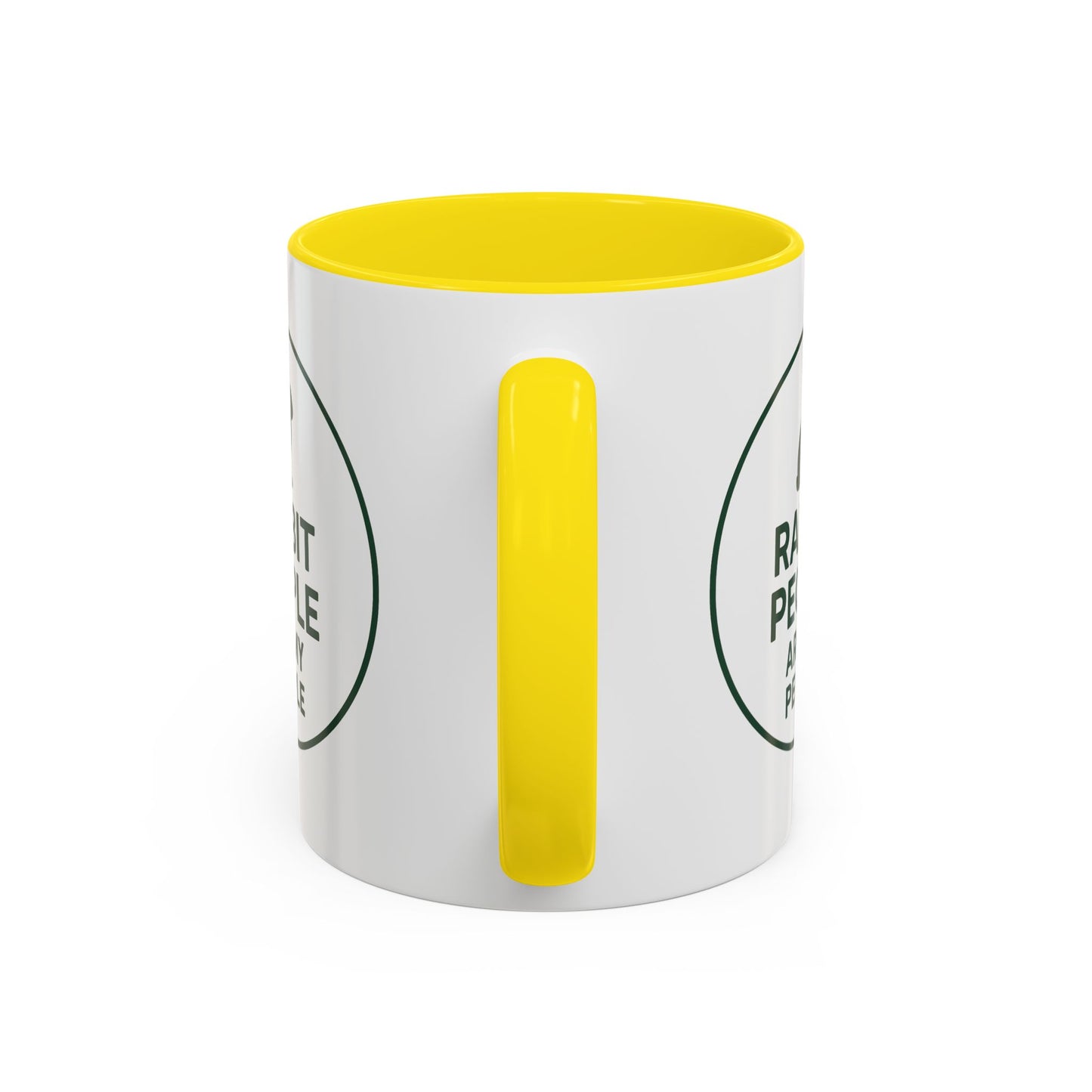 Rabbit People Are My People Ceramic Mug – Multiple Accent Colors Coffee Mug - Two Sizes: 11 oz & 15 oz