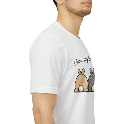 "I Show My Buns in Public" T-Shirt – Rabbit Show Exhibitor Tee | Funny Unisex Bunny Apparel