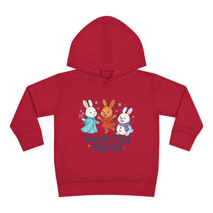Snow Day Squad Toddler Hoodie – Winter Bunny Sweatshirt for Kids | Cozy Youth Rabbit Apparel | Cold Weather Buns