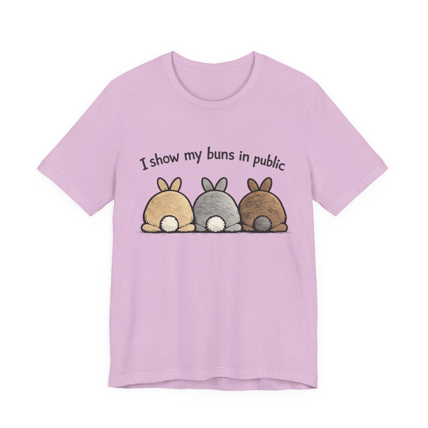 "I Show My Buns in Public" T-Shirt – Rabbit Show Exhibitor Tee | Funny Unisex Bunny Apparel