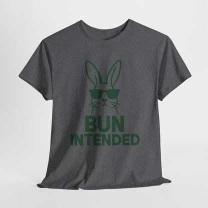 Bun Intended Rabbit in Sunglasses T-Shirt – Unisex Graphic Bunny Tee - Humorous Pun Shirt