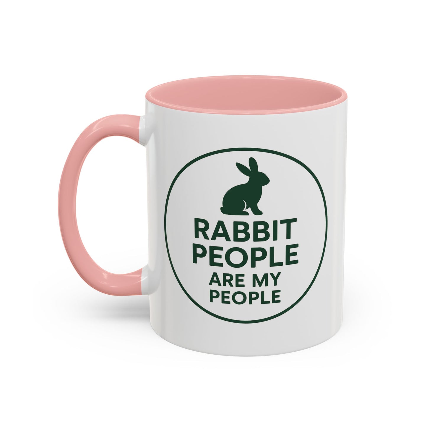 Rabbit People Are My People Ceramic Mug – Multiple Accent Colors Coffee Mug - Two Sizes: 11 oz & 15 oz