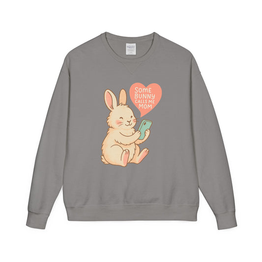 Some Bunny Calls Me Mom Sweatshirt – Cozy Bun Mom Rabbit Crewneck  | Gift for Mothers