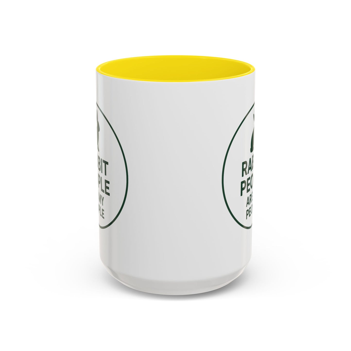 Rabbit People Are My People Ceramic Mug – Multiple Accent Colors Coffee Mug - Two Sizes: 11 oz & 15 oz