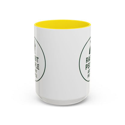 Rabbit People Are My People Ceramic Mug – Multiple Accent Colors Coffee Mug - Two Sizes: 11 oz & 15 oz