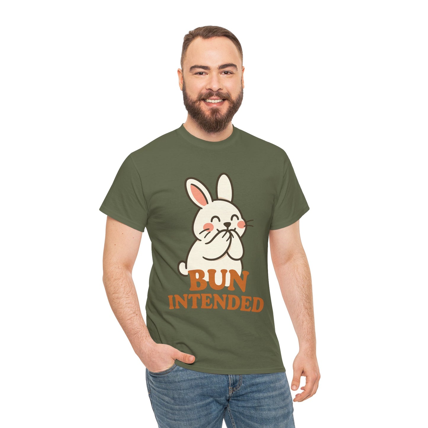 Cute Bunny Graphic Tee - Unisex Heavy Cotton Tee, Animal Lover Shirt, Easter Gift, Funny T-Shirt, Spring Fashion
