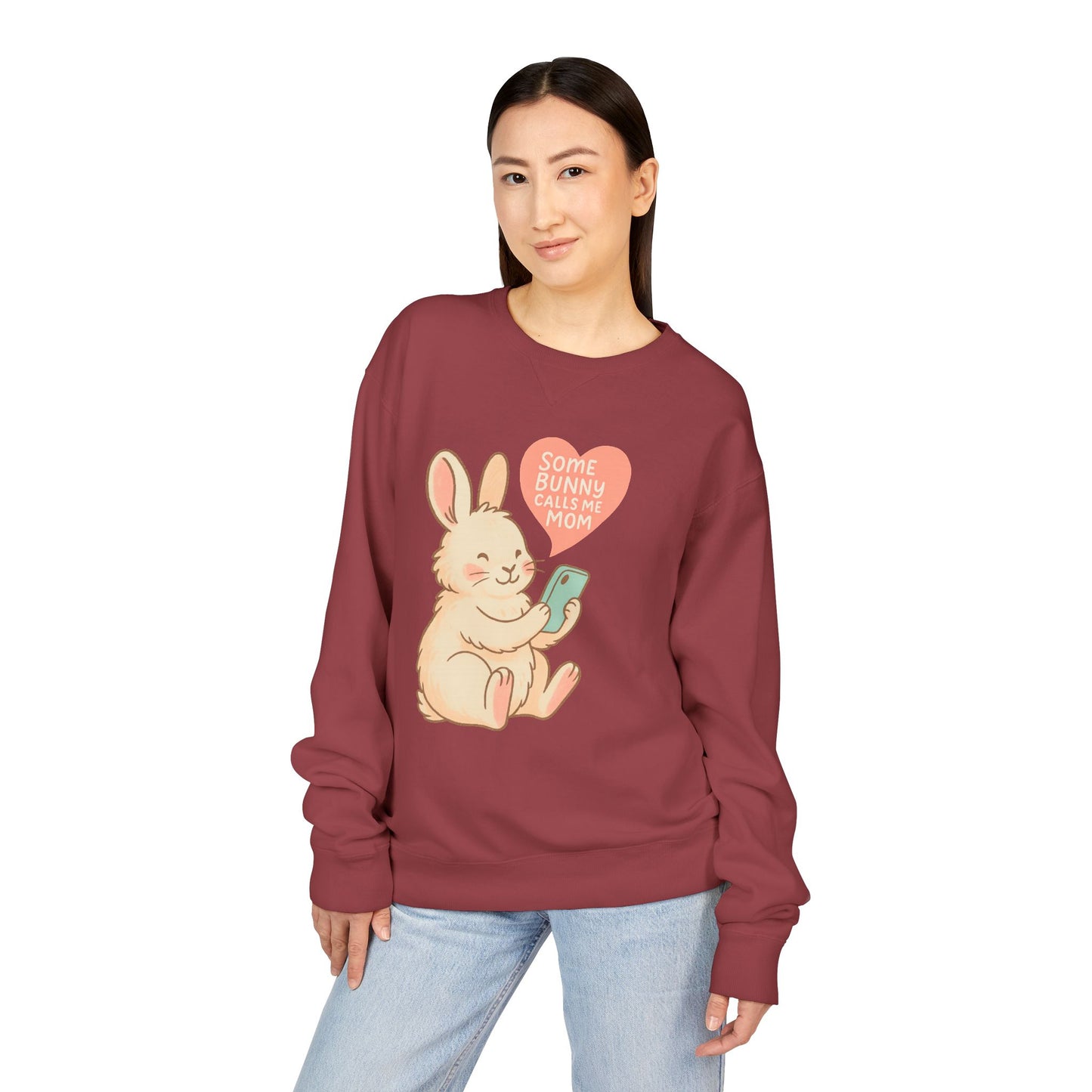 Some Bunny Calls Me Mom Sweatshirt – Cozy Bun Mom Rabbit Crewneck  | Gift for Mothers