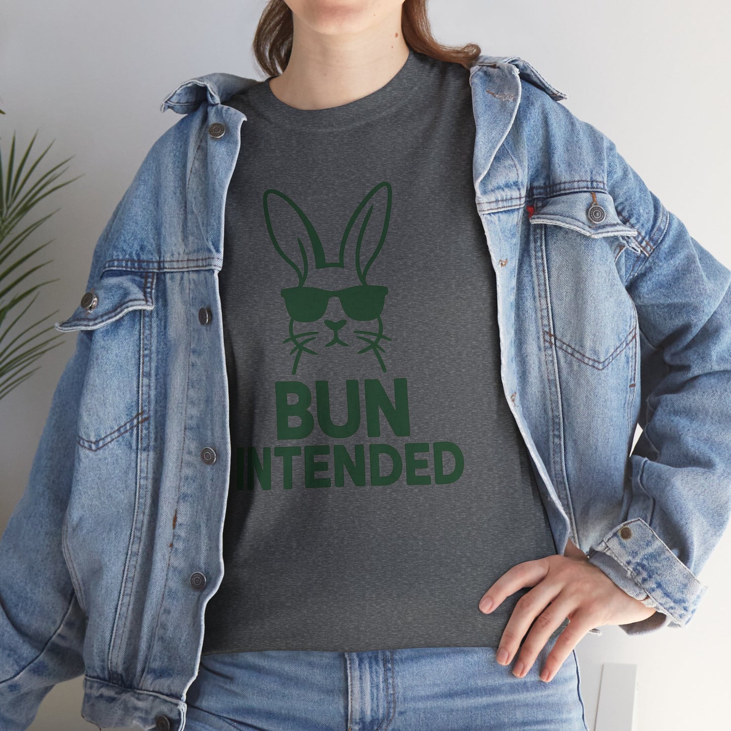 Bun Intended Rabbit in Sunglasses T-Shirt – Unisex Graphic Bunny Tee - Humorous Pun Shirt