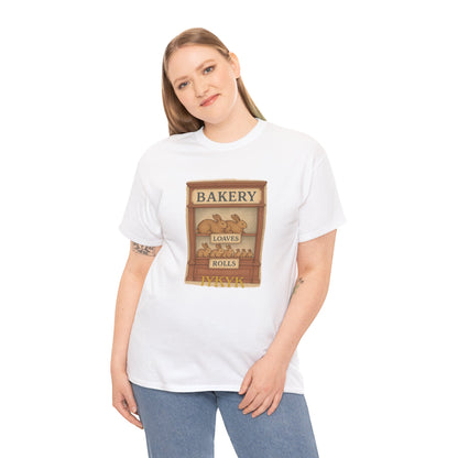 Loaves, Rolls & IYKYK – Bunny Bakery Tee - Unisex Short Sleeve - Vintage Bakery Shirt - Baking & Rabbit Lover Apparel