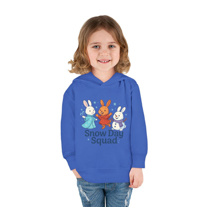 Snow Day Squad Toddler Hoodie – Winter Bunny Sweatshirt for Kids | Cozy Youth Rabbit Apparel | Cold Weather Buns