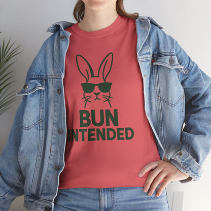 Bun Intended Rabbit in Sunglasses T-Shirt – Unisex Graphic Bunny Tee - Humorous Pun Shirt